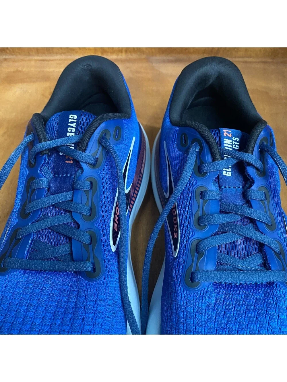 Brooks Glycerin GTS 21 Shoes Women 10 Blue Ice Pink Running Sneakers 1204091B496